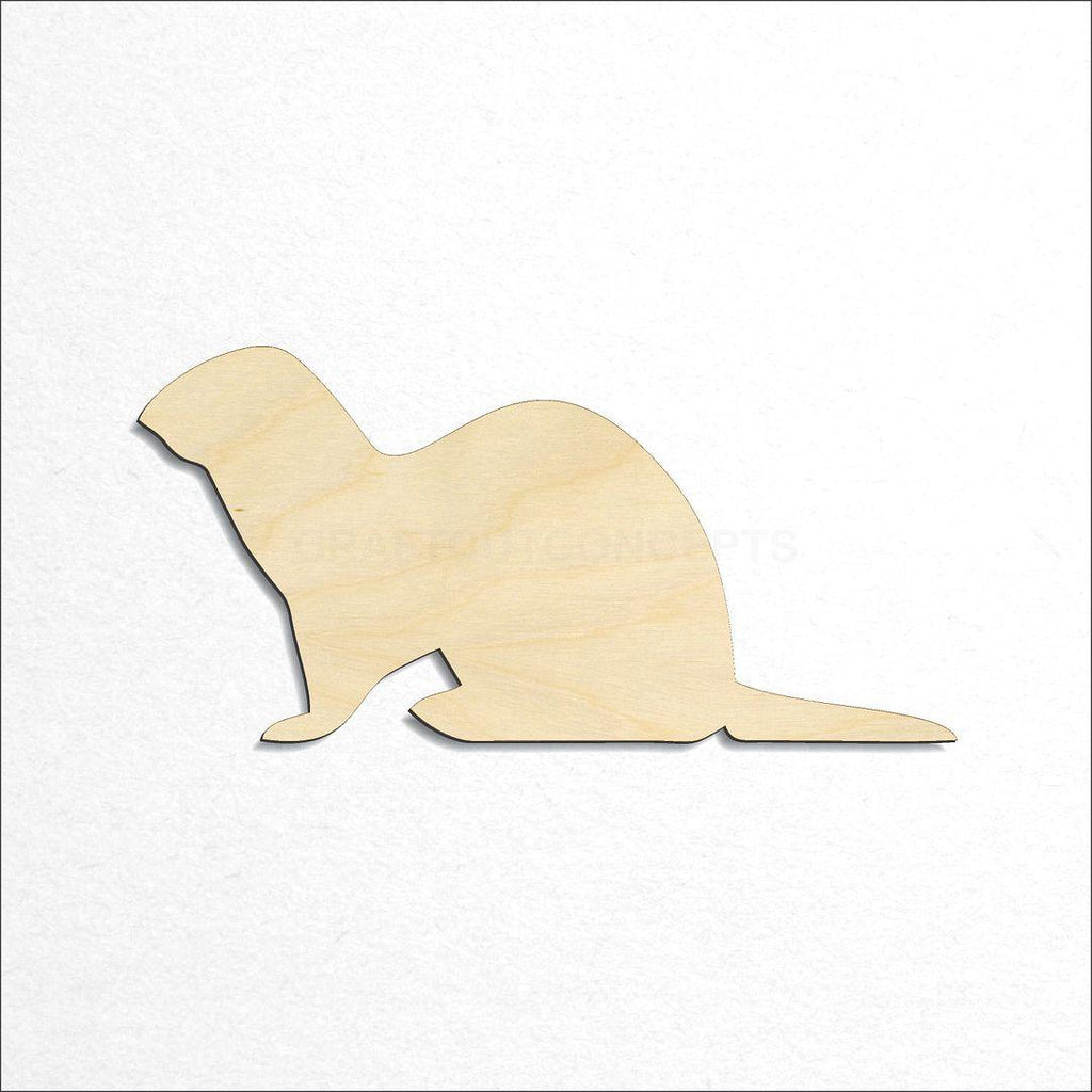 Wooden Ferret craft shape available in sizes of 2 inch and up