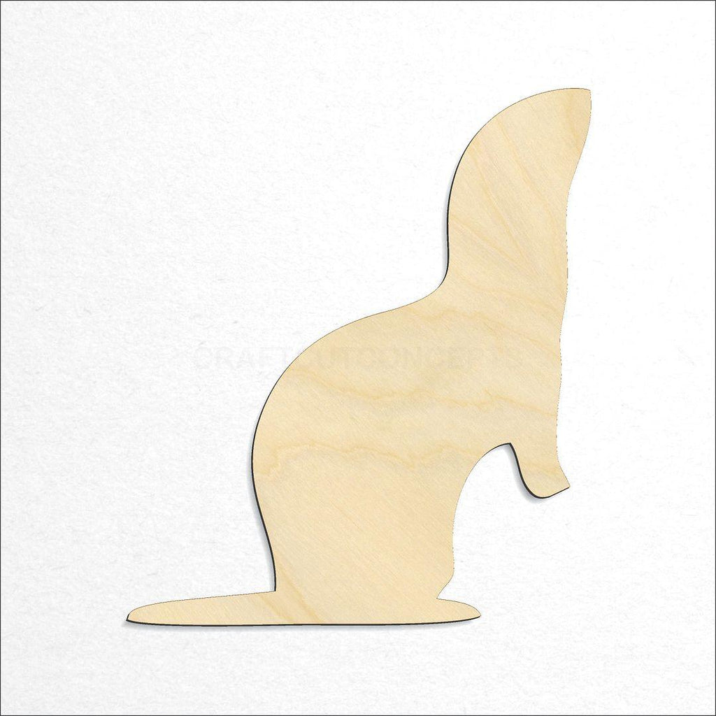 Wooden Standing Ferret craft shape available in sizes of 2 inch and up