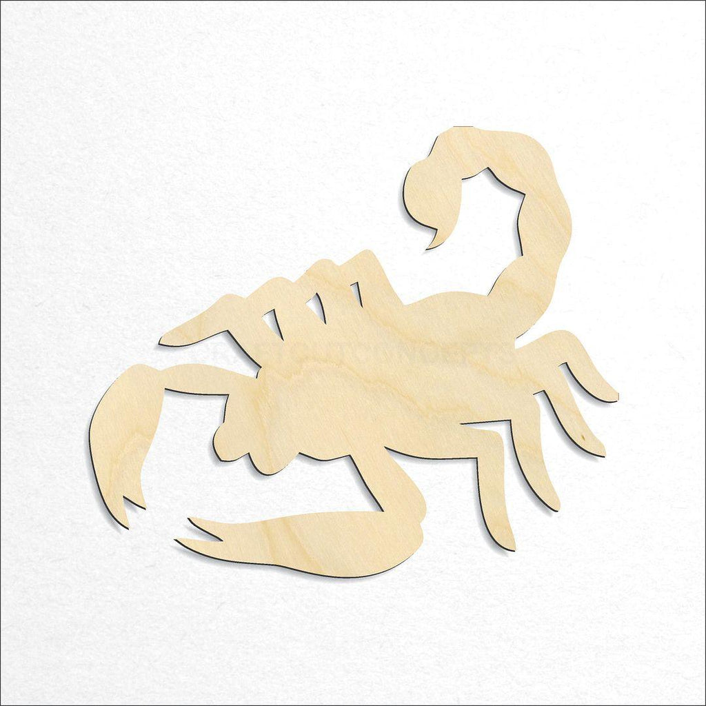 Wooden Scorpion craft shape available in sizes of 2 inch and up