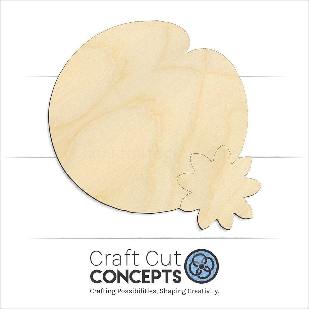 Craft Cut Concepts Logo under a wood Lily Pad with flower craft shape and blank