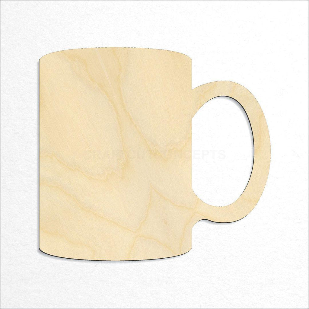 Wooden Tall Coffee Cup craft shape available in sizes of 3 inch and up