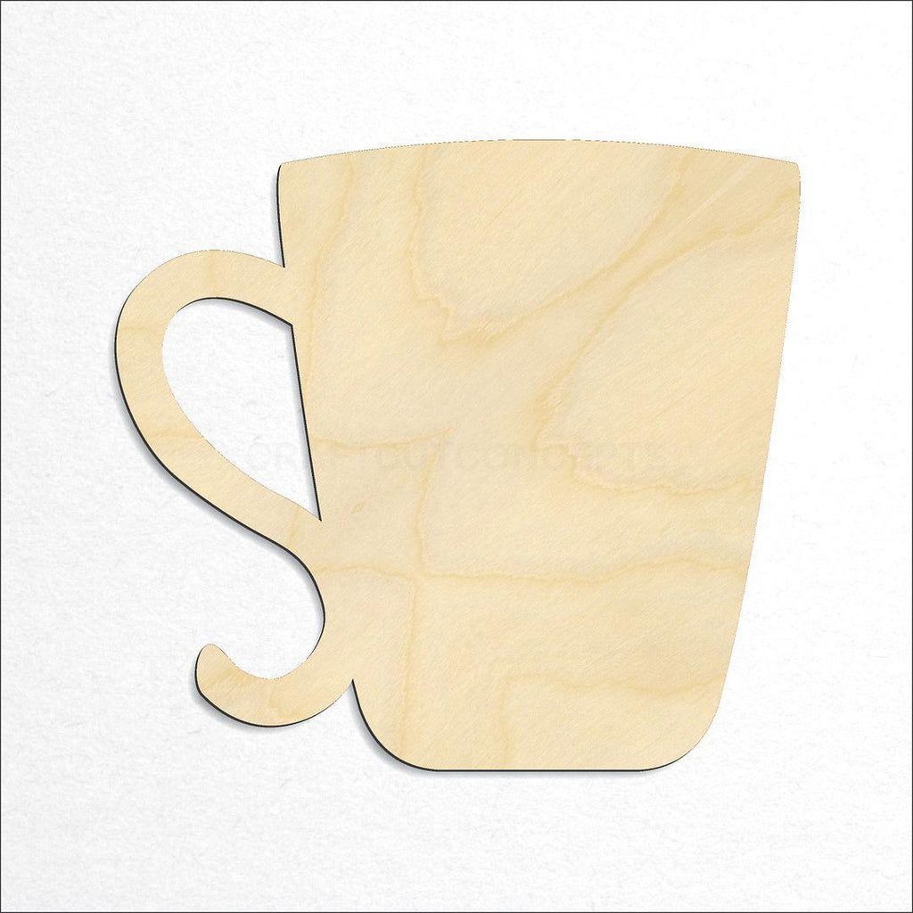 Wooden Coffee Cup craft shape available in sizes of 2 inch and up