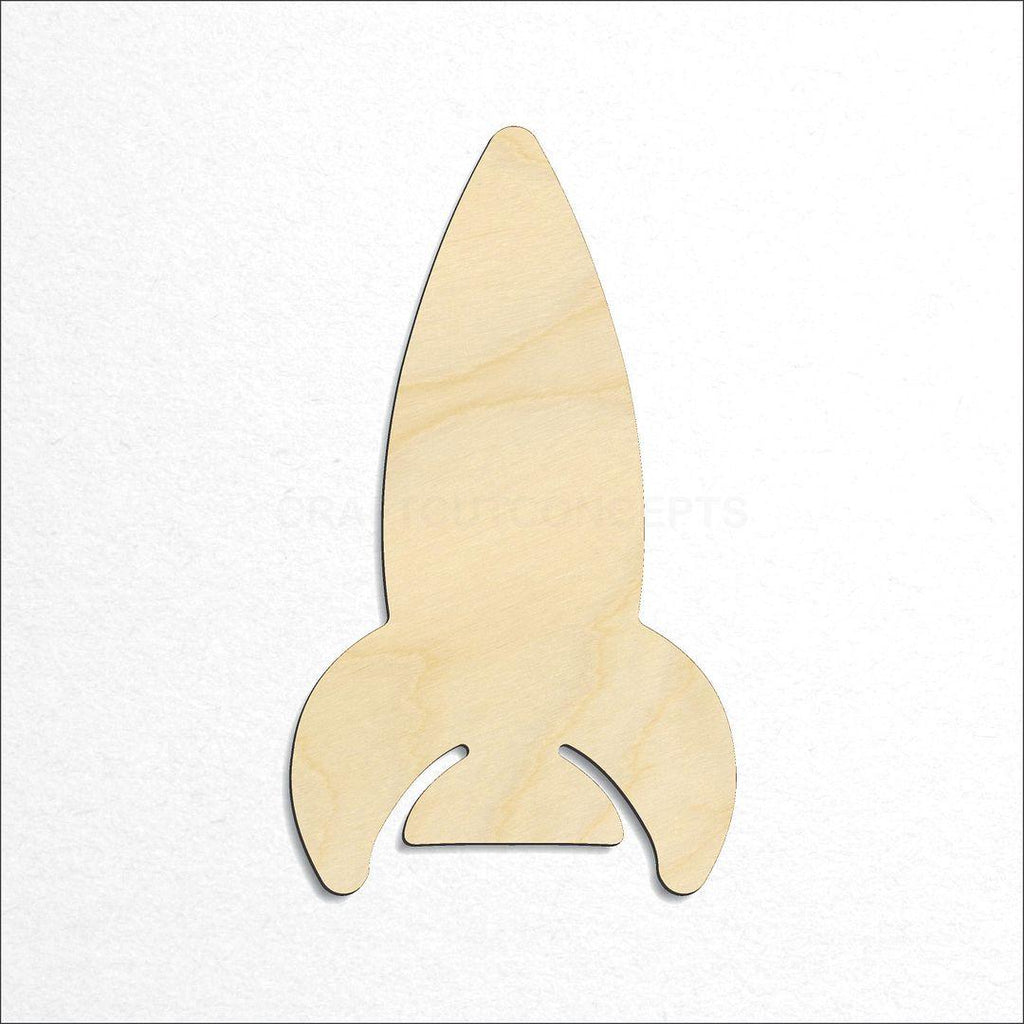 Wooden Rocket craft shape available in sizes of 1 inch and up