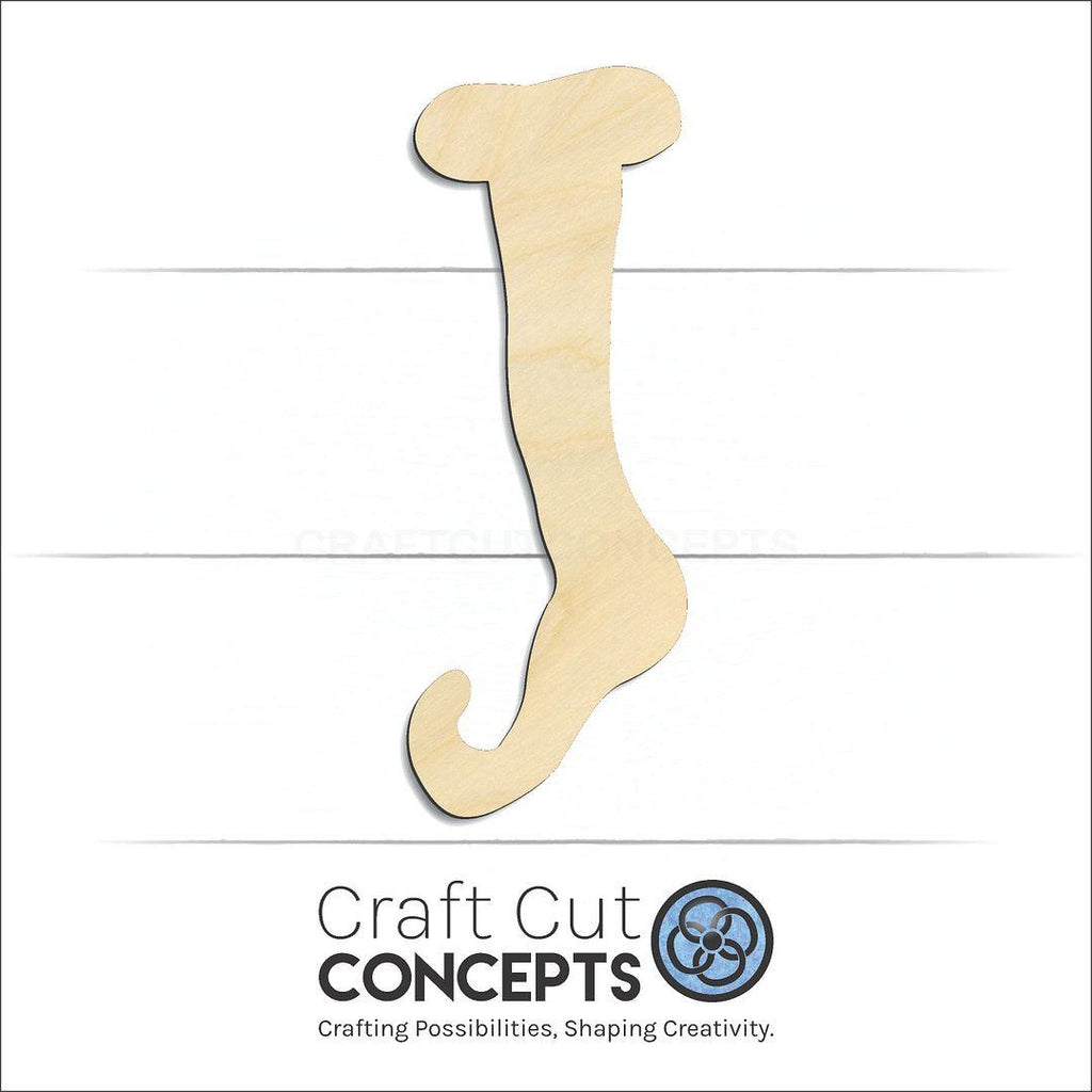 Craft Cut Concepts Logo under a wood Christmas Stocking craft shape and blank