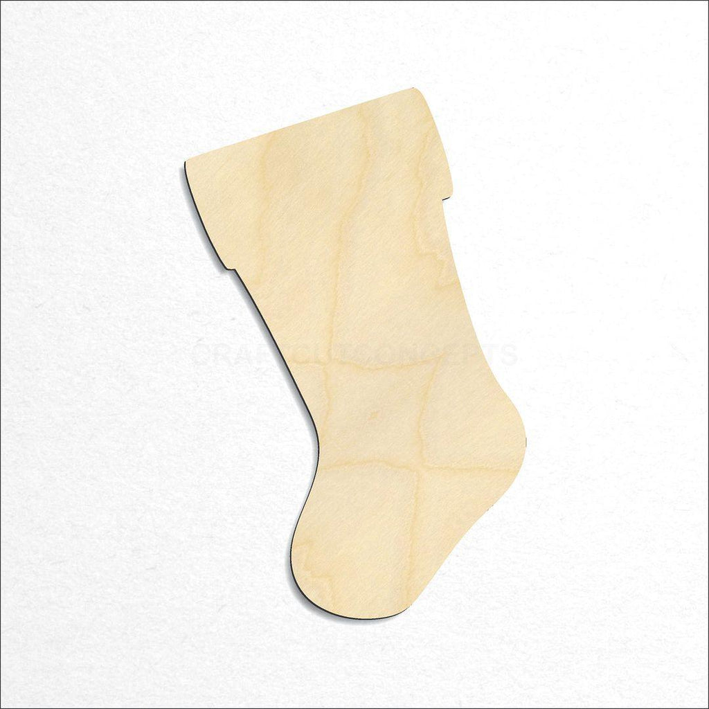 Wooden Christmas Stocking craft shape available in sizes of 1 inch and up