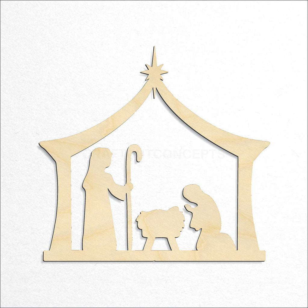 Wooden Nativity Set craft shape available in sizes of 4 inch and up