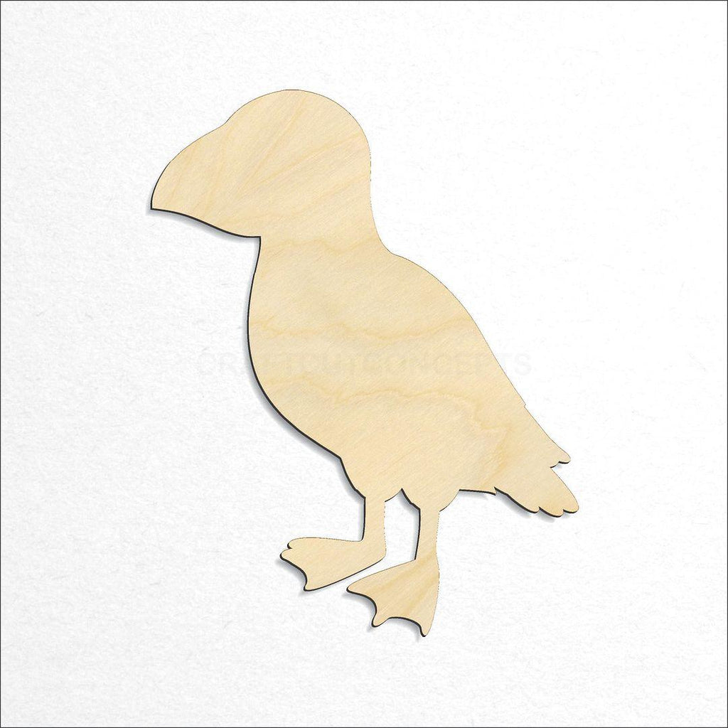 Wooden Puffin craft shape available in sizes of 1 inch and up