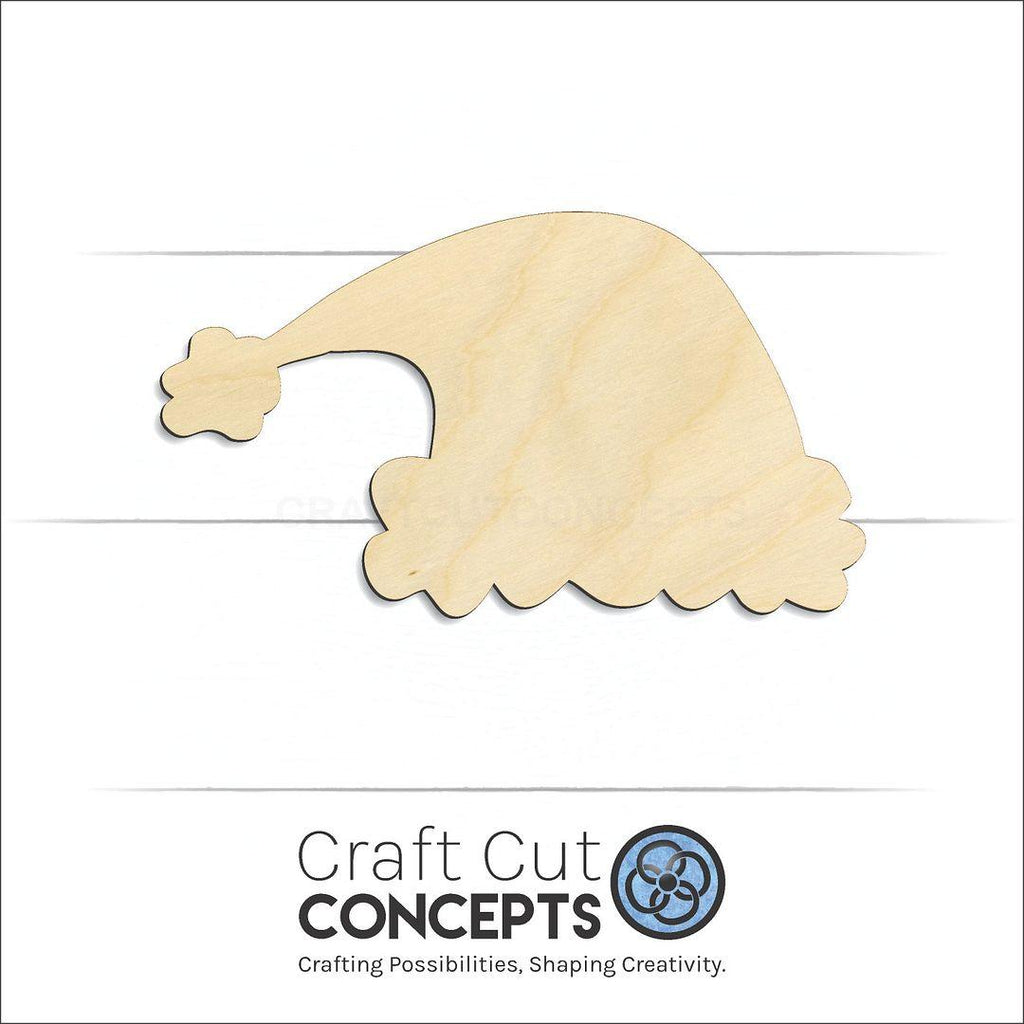 Craft Cut Concepts Logo under a wood Christmas Santa Hat craft shape and blank