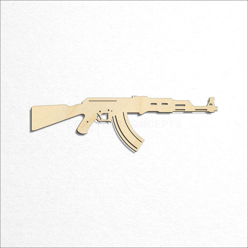 Wooden AK-47 craft shape available in sizes of 4 inch and up
