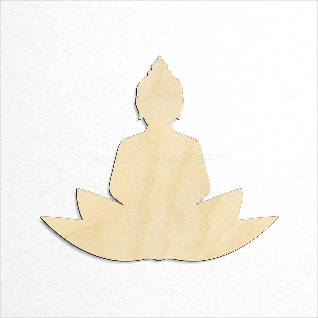 Wooden Buddha craft shape available in sizes of 3 inch and up