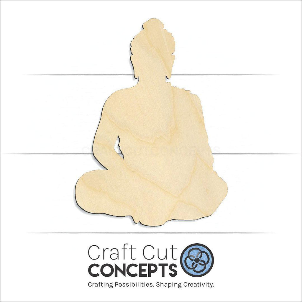 Craft Cut Concepts Logo under a wood Budda craft shape and blank