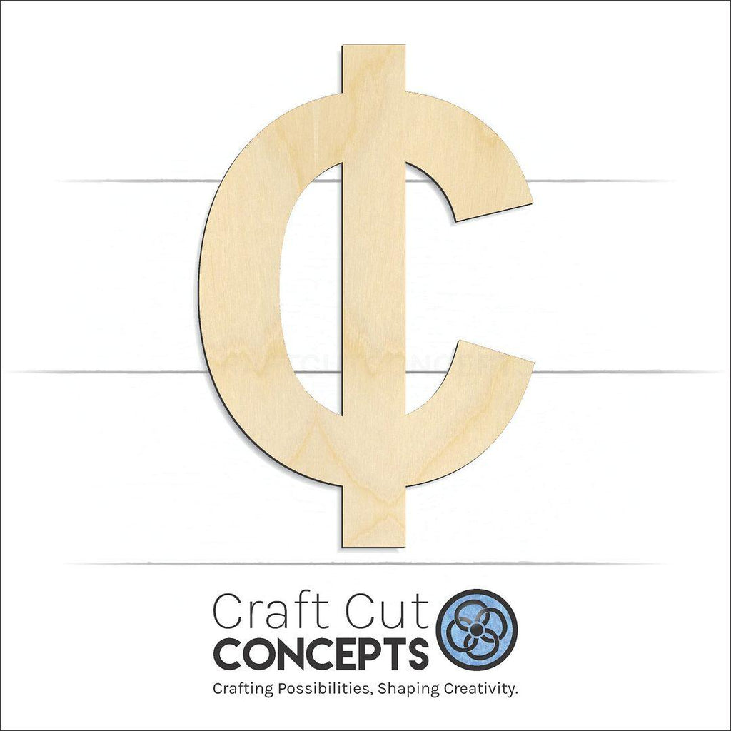 Craft Cut Concepts Logo under a wood Cent Symbol craft shape and blank