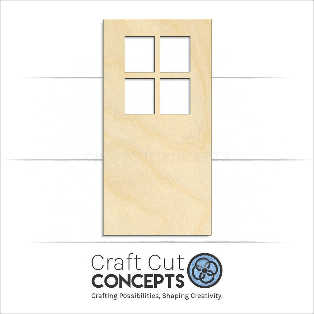 Craft Cut Concepts Logo under a wood Door craft shape and blank