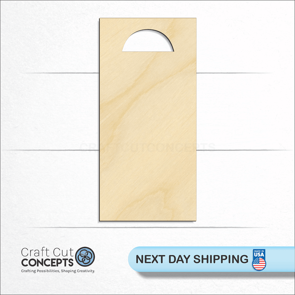 Craft Cut Concepts logo and next day shipping banner with an unfinished wood Door craft shape and blank