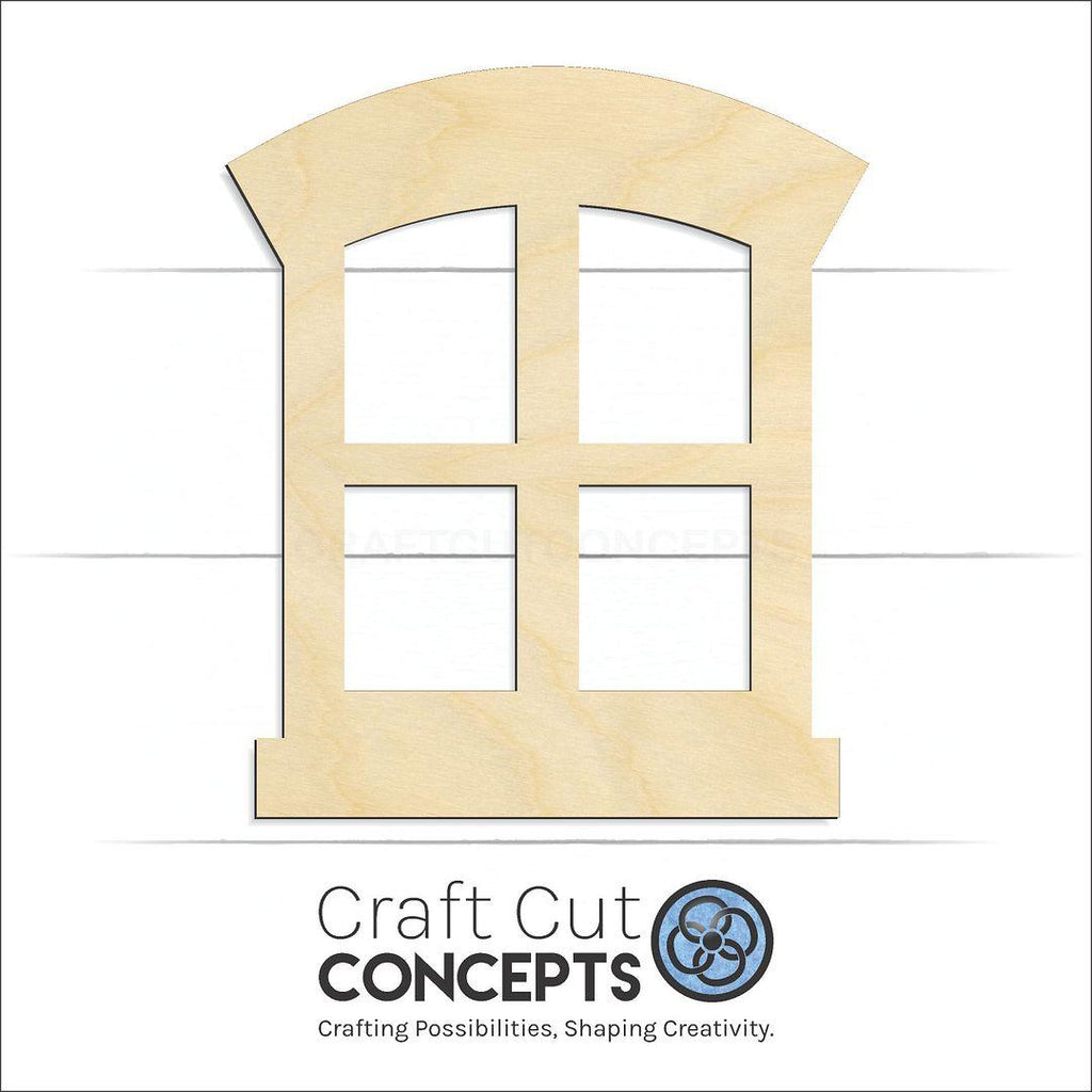 Craft Cut Concepts Logo under a wood Window craft shape and blank