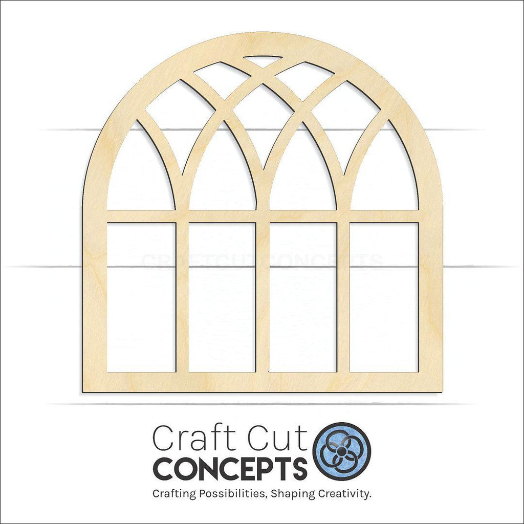 Craft Cut Concepts Logo under a wood Window craft shape and blank