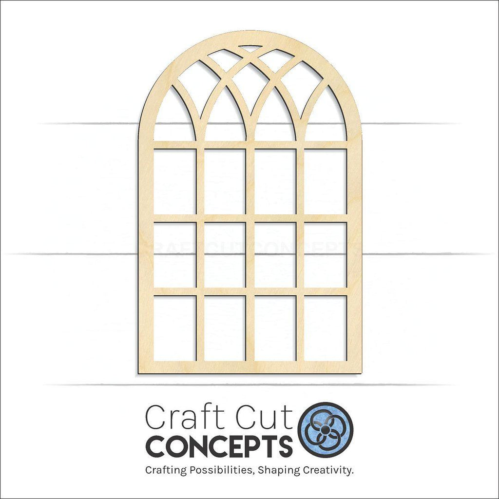 Craft Cut Concepts Logo under a wood Window craft shape and blank