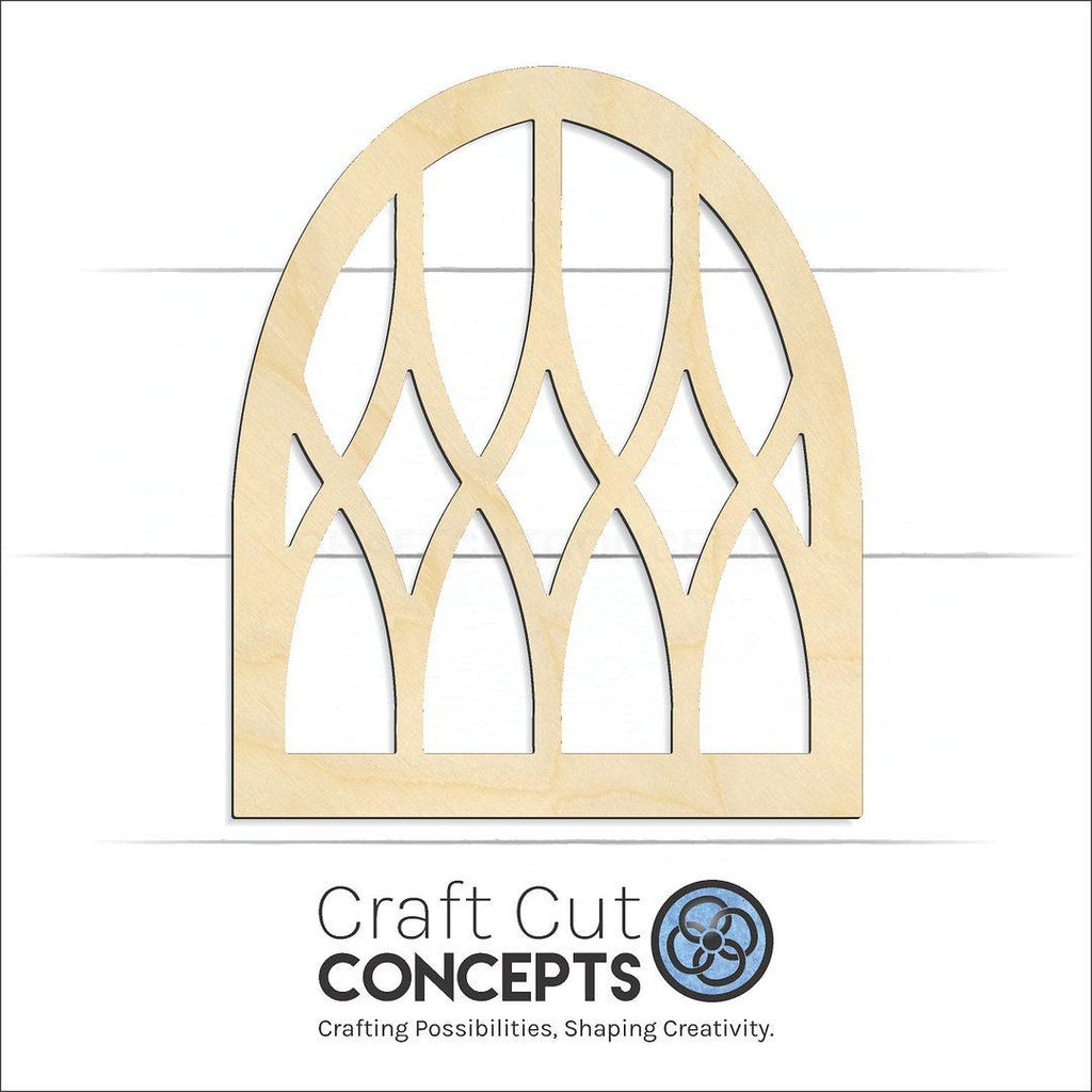 Craft Cut Concepts Logo under a wood Window craft shape and blank