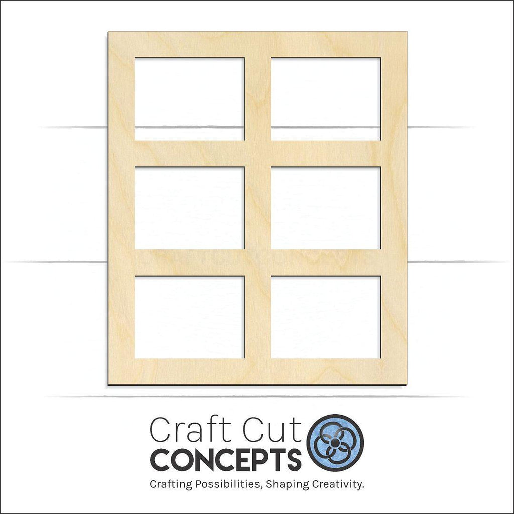 Craft Cut Concepts Logo under a wood Window craft shape and blank