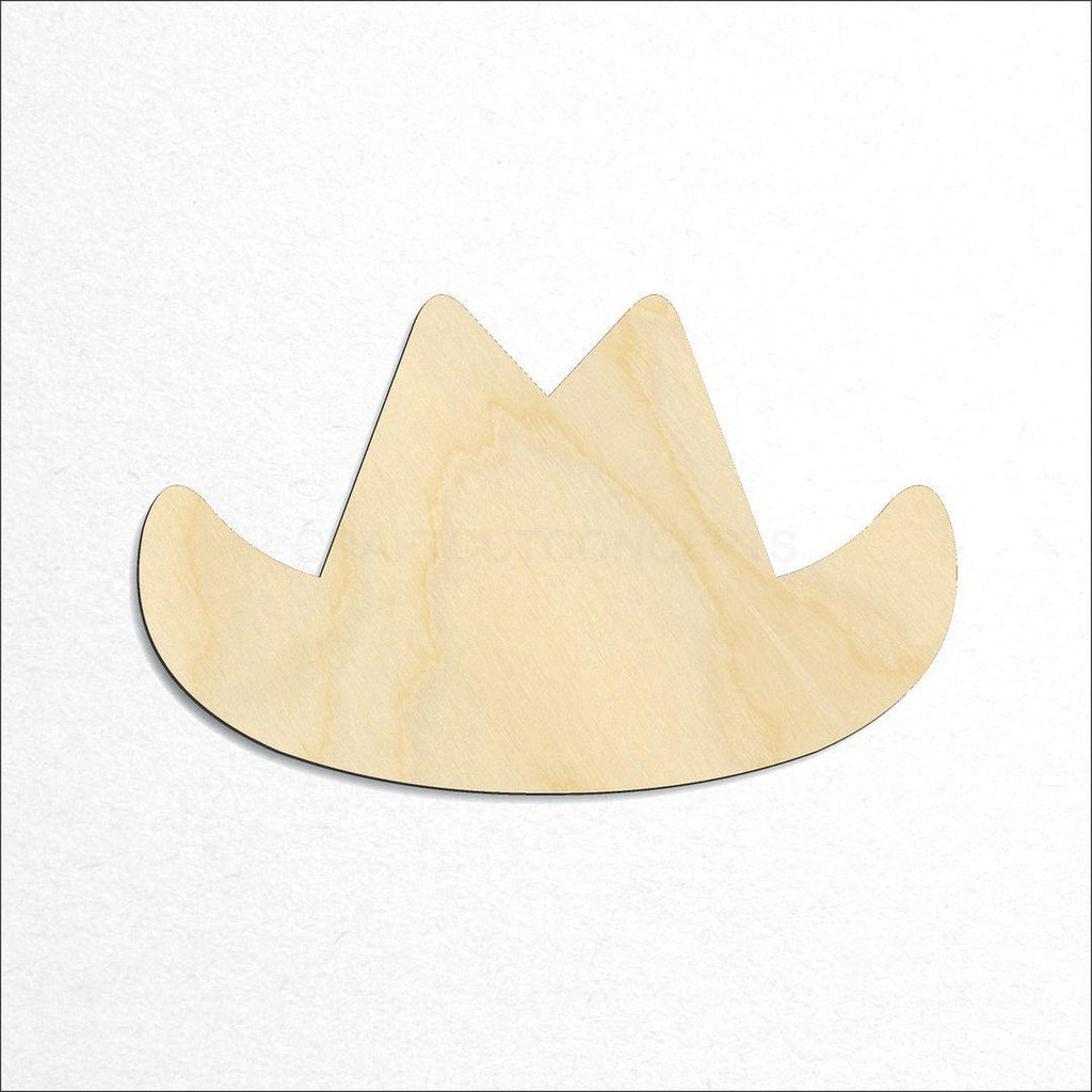 Wooden Cowboy Hat craft shape available in sizes of 2 inch and up