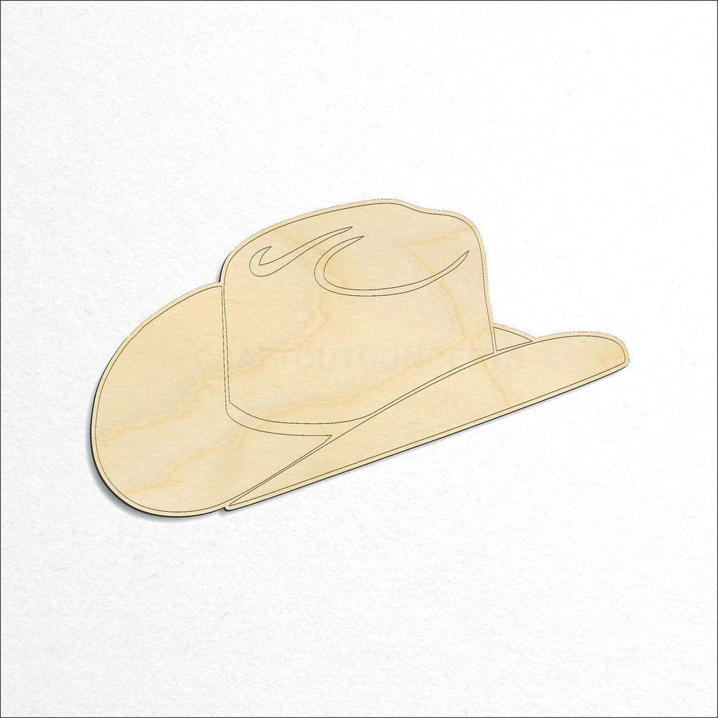 Wooden Cowboy Hat craft shape available in sizes of 2 inch and up