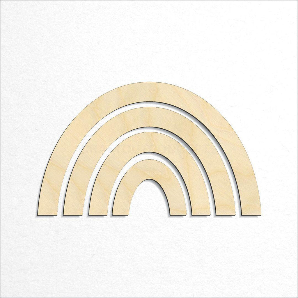 Wooden Multiple Piece Rainbow craft shape available in sizes of 3 inch and up
