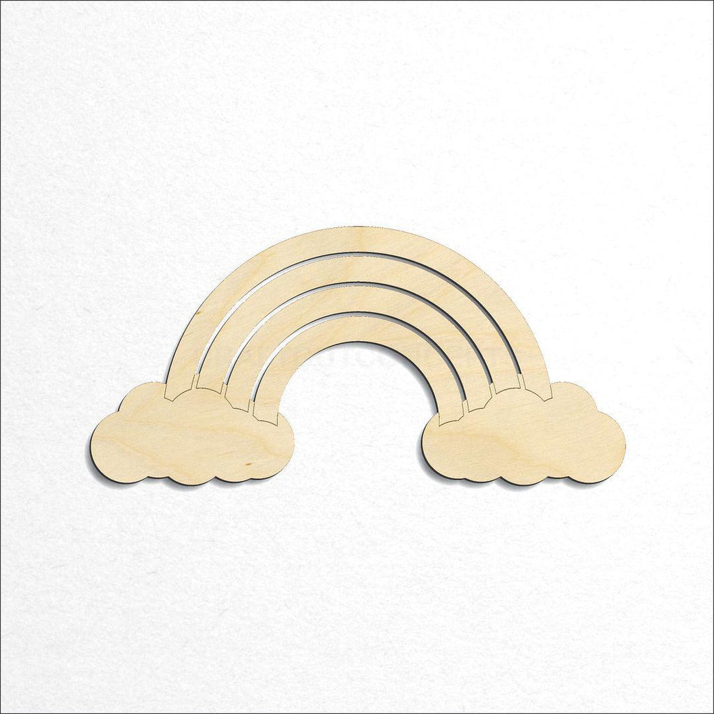 Wooden Cloud Rainbow craft shape available in sizes of 3 inch and up