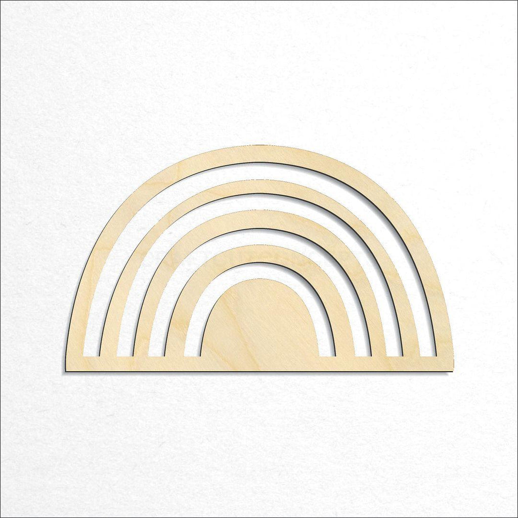 Wooden Invert Rainbow craft shape available in sizes of 3 inch and up