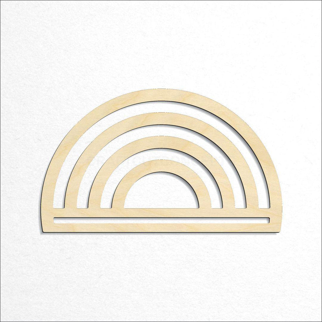 Wooden Invert Rainbow craft shape available in sizes of 3 inch and up