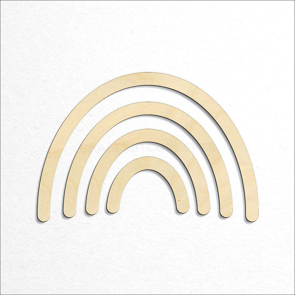 Wooden Multiple Piece Rainbow craft shape available in sizes of 4 inch and up