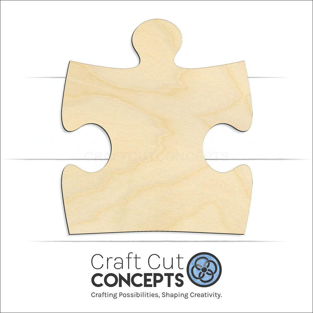 Craft Cut Concepts Logo under a wood Puzzle Piece craft shape and blank