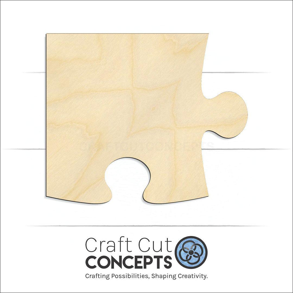 Craft Cut Concepts Logo under a wood Puzzle Piece craft shape and blank