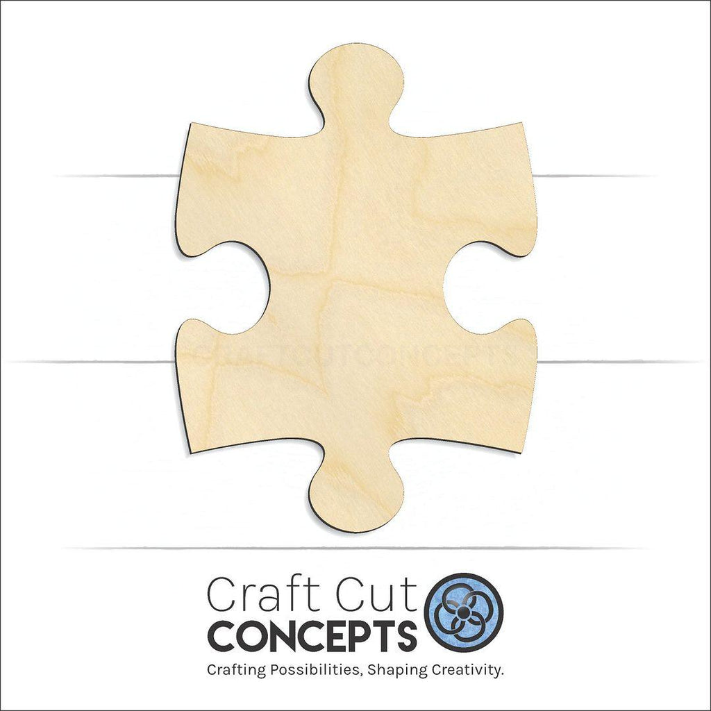 Craft Cut Concepts Logo under a wood Puzzle Piece craft shape and blank