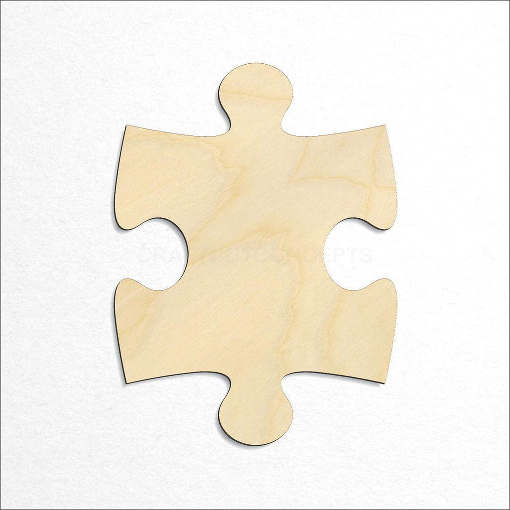 Wooden Puzzle Piece craft shape available in sizes of 1 inch and up