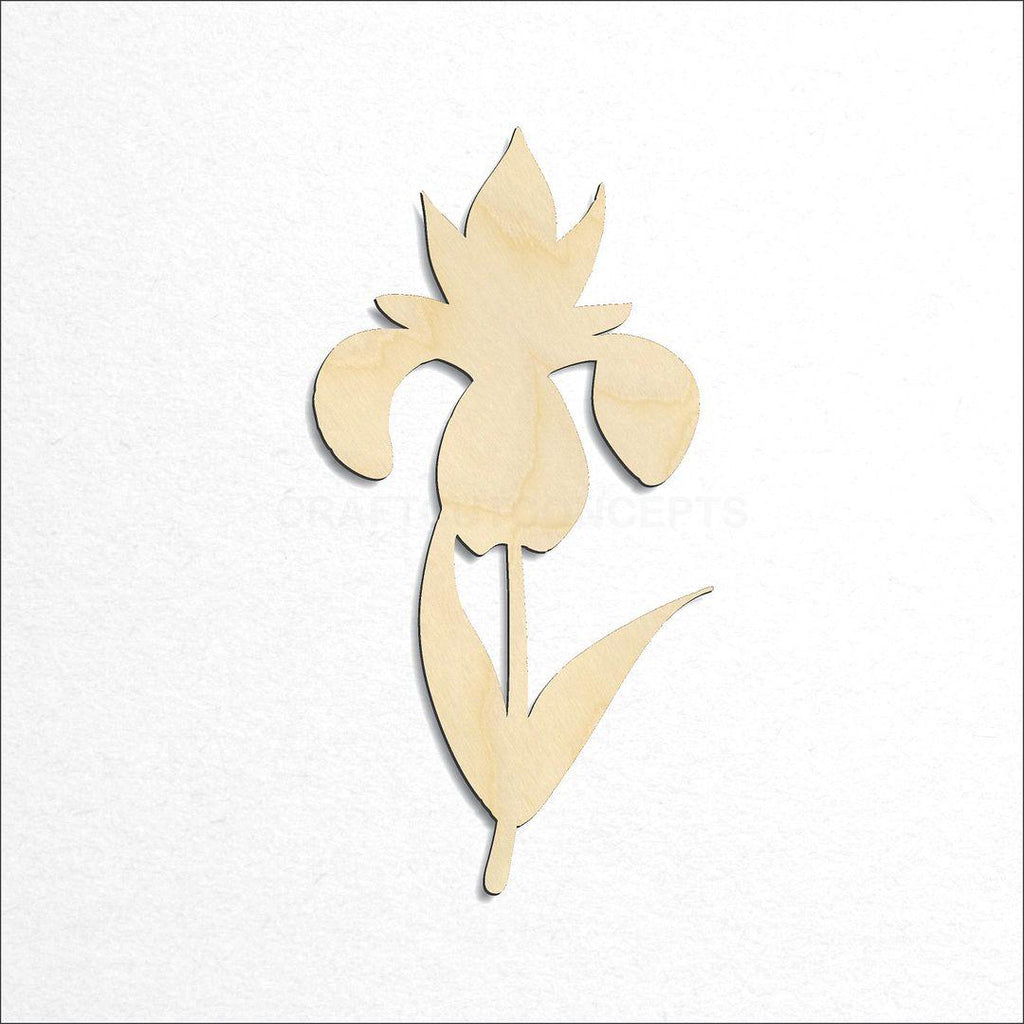 Wooden Flower - Iris craft shape available in sizes of 3 inch and up