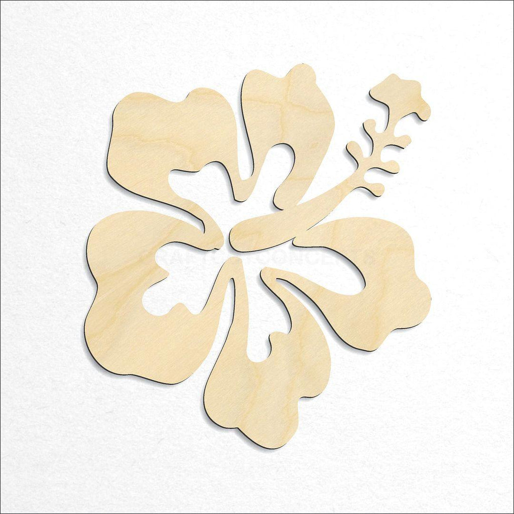 Wooden Flower - Hibiscus craft shape available in sizes of 3 inch and up