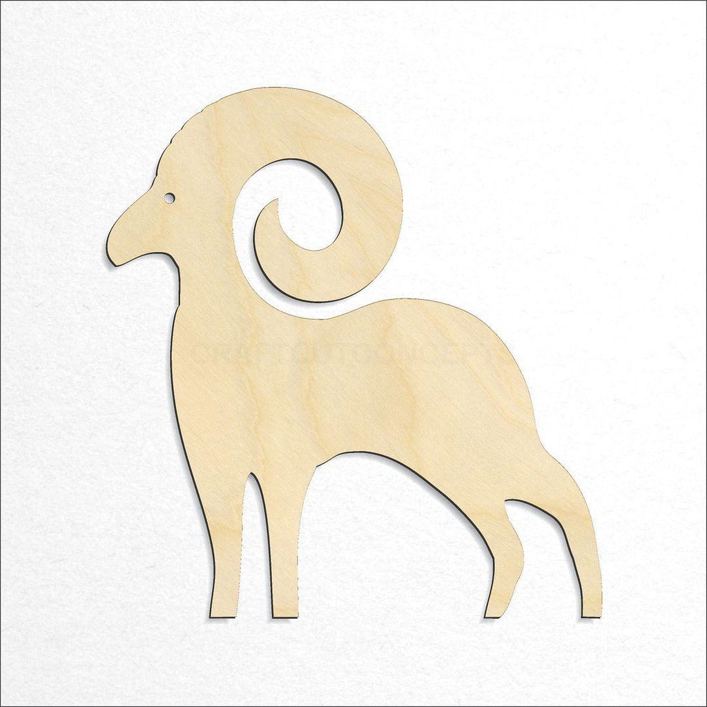 Wooden Zodiac - Aries craft shape available in sizes of 2 inch and up