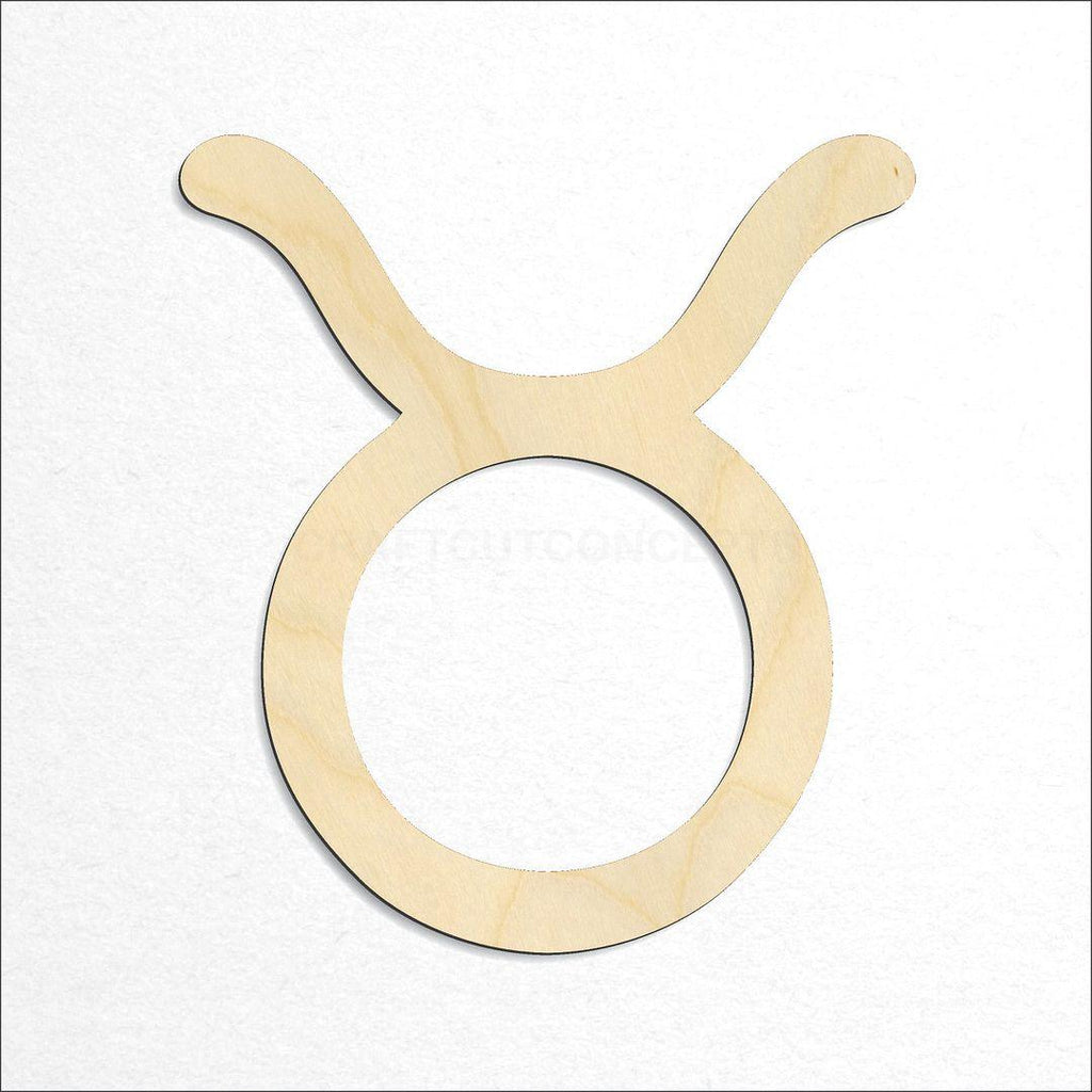 Wooden Zodiac - Taurus craft shape available in sizes of 2 inch and up