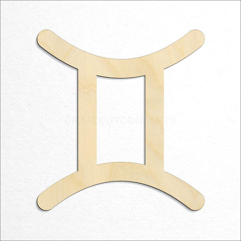 Wooden Zodiac - Gemini craft shape available in sizes of 2 inch and up