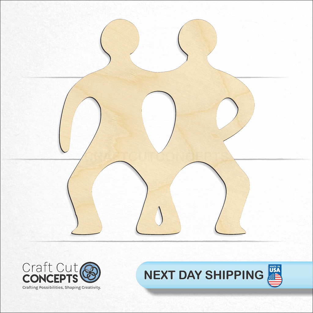 Craft Cut Concepts logo and next day shipping banner with an unfinished wood Zodiac - Gemini craft shape and blank