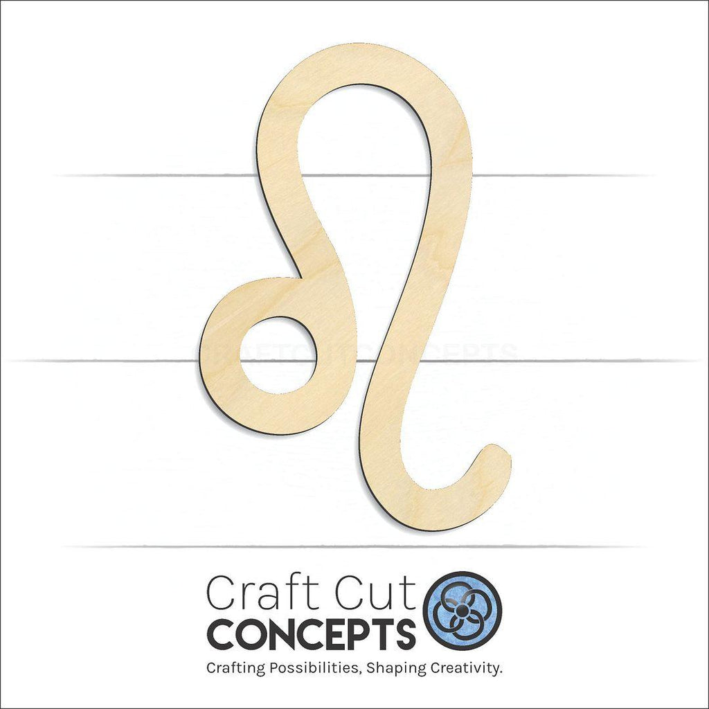 Craft Cut Concepts Logo under a wood Zodiac - Leo craft shape and blank