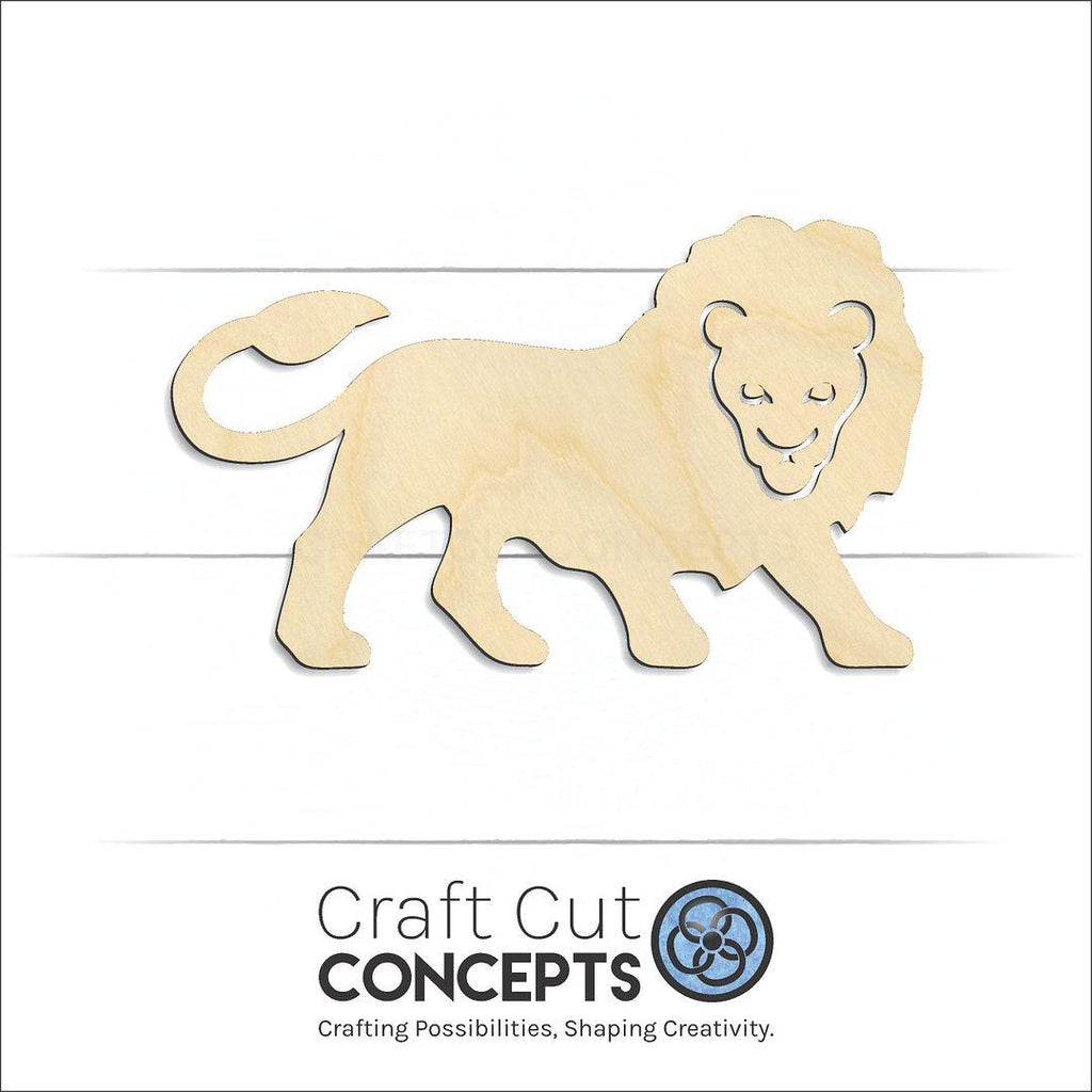 Craft Cut Concepts Logo under a wood Zodiac - Leo craft shape and blank