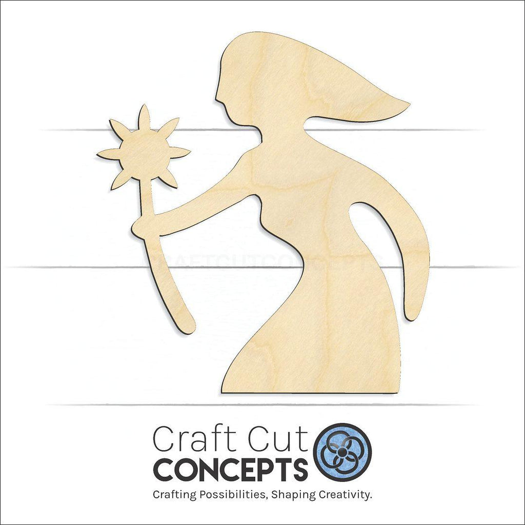 Craft Cut Concepts Logo under a wood Zodiac - Virgo craft shape and blank