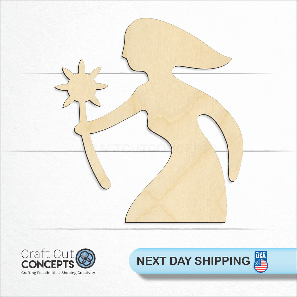 Craft Cut Concepts logo and next day shipping banner with an unfinished wood Zodiac - Virgo craft shape and blank