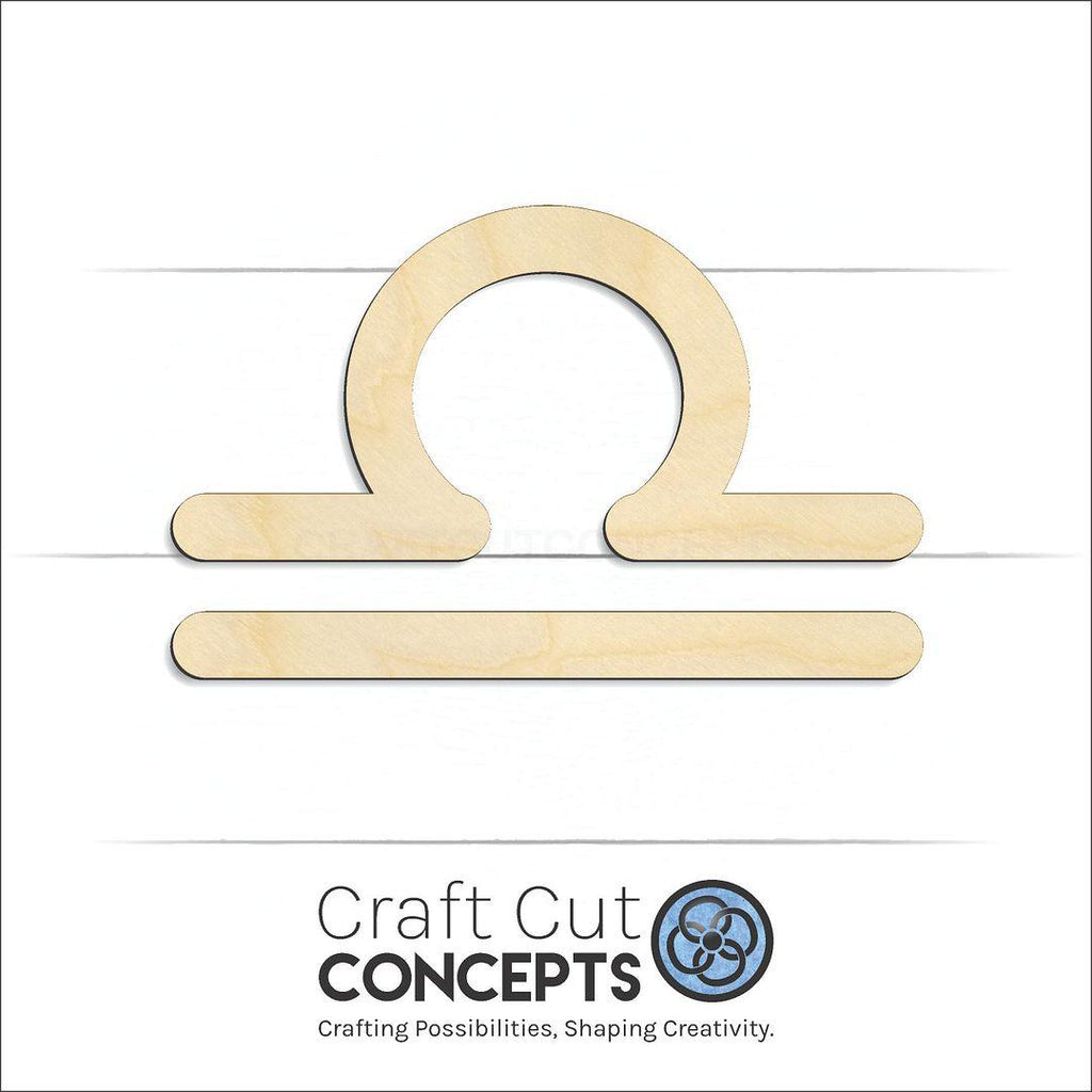 Craft Cut Concepts Logo under a wood Zodiac - Libra craft shape and blank