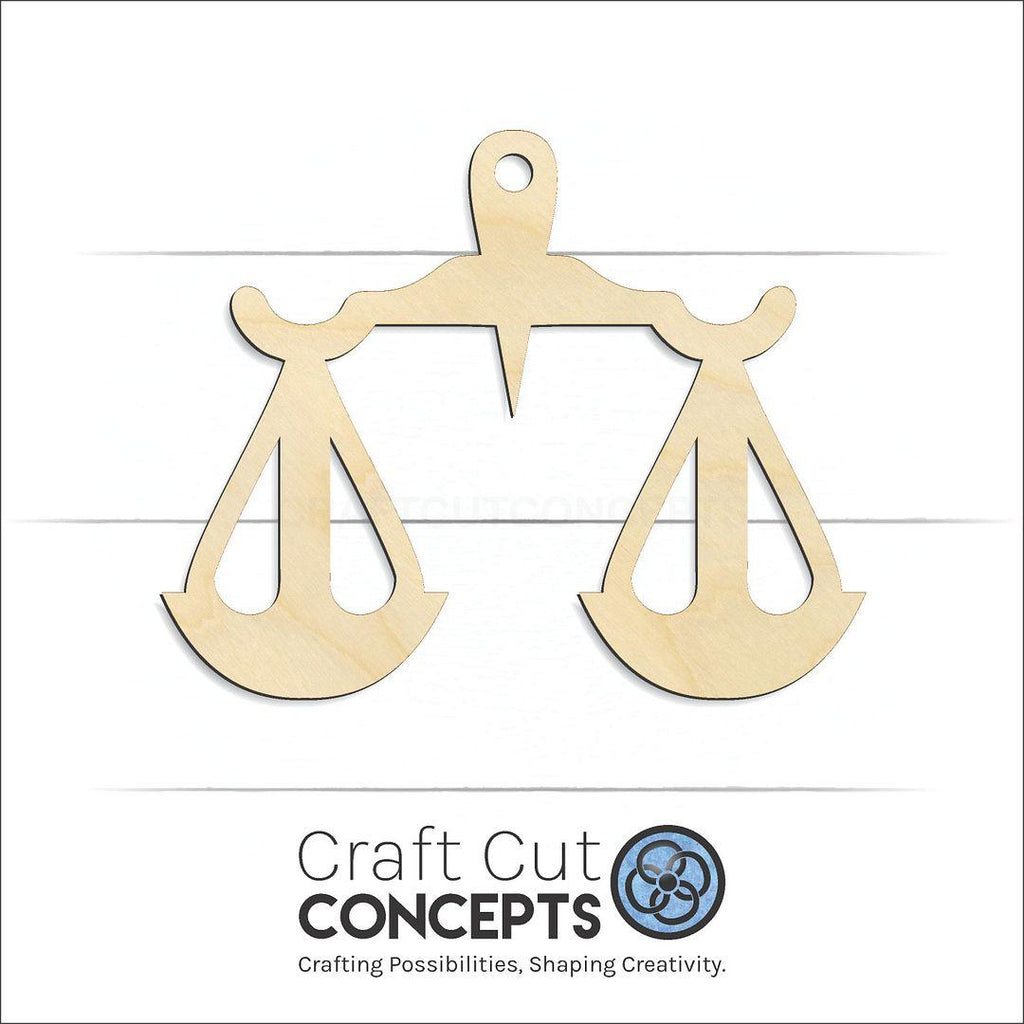 Craft Cut Concepts Logo under a wood Zodiac - Libra craft shape and blank