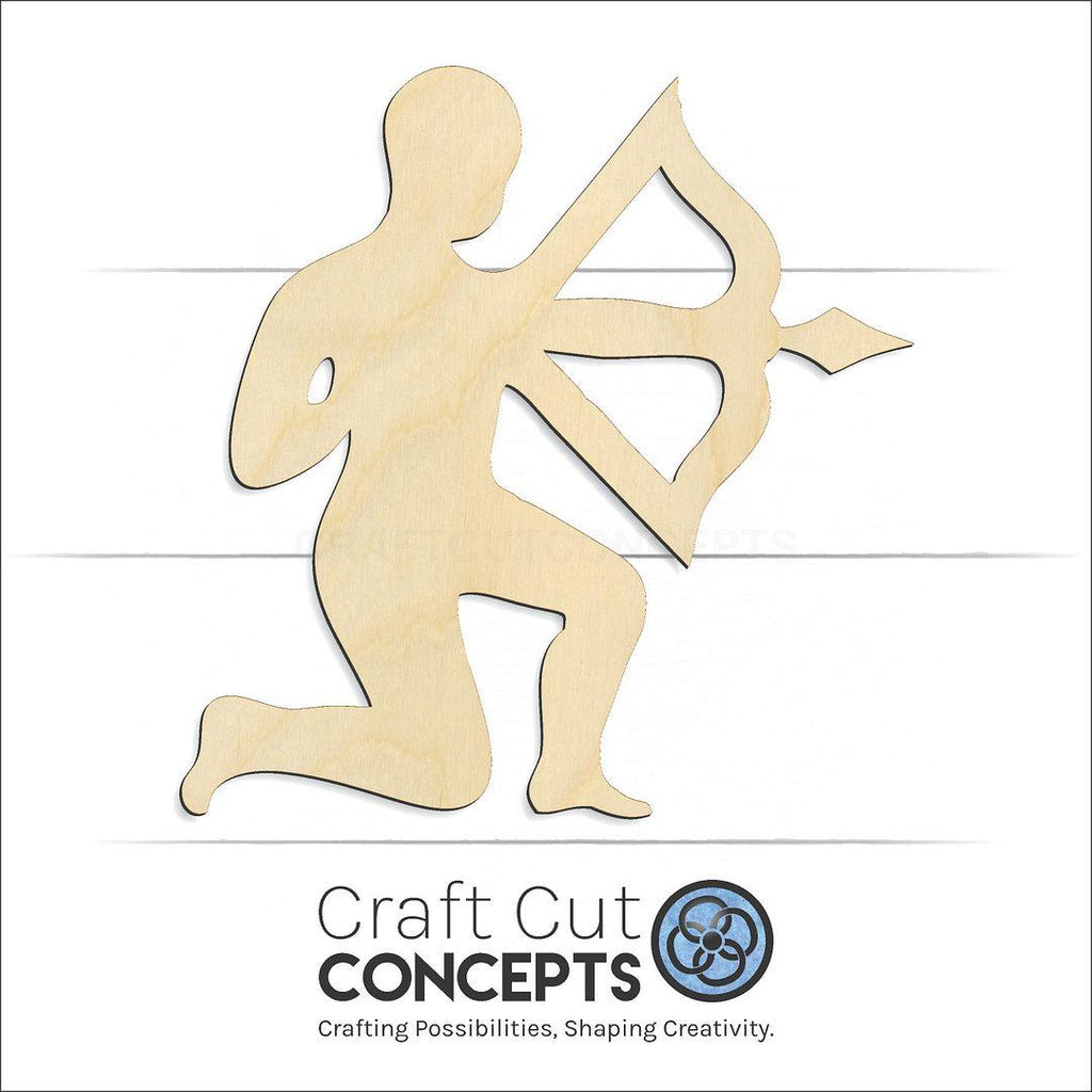 Craft Cut Concepts Logo under a wood Zodiac - Sagittarius craft shape and blank