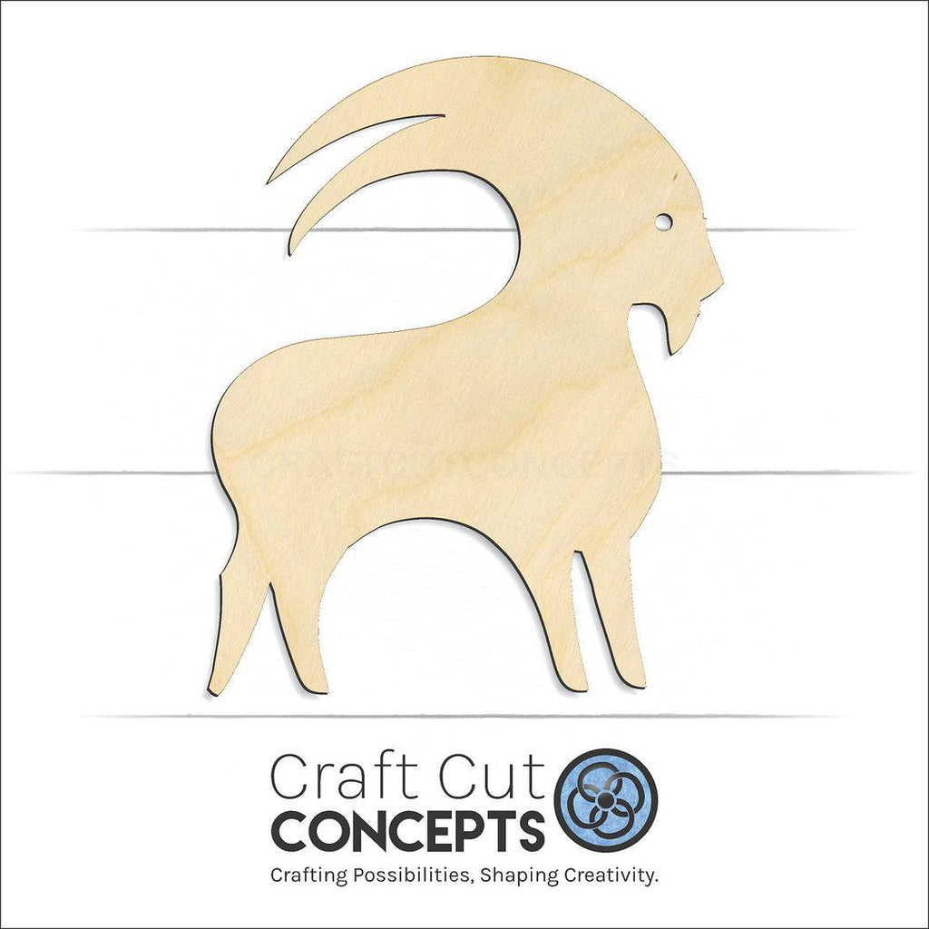 Craft Cut Concepts Logo under a wood Zodiac - Capricorn craft shape and blank