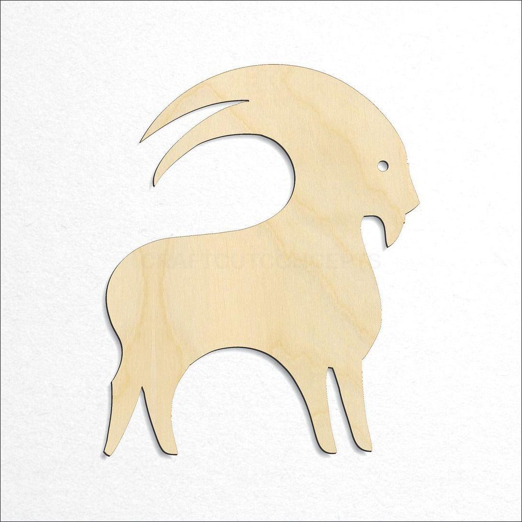 Wooden Zodiac - Capricorn craft shape available in sizes of 2 inch and up