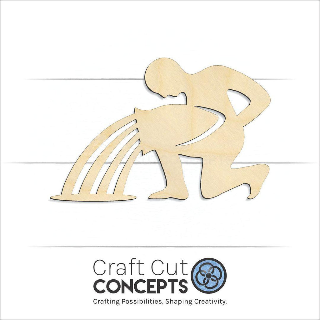 Craft Cut Concepts Logo under a wood Zodiac - Acquarius craft shape and blank